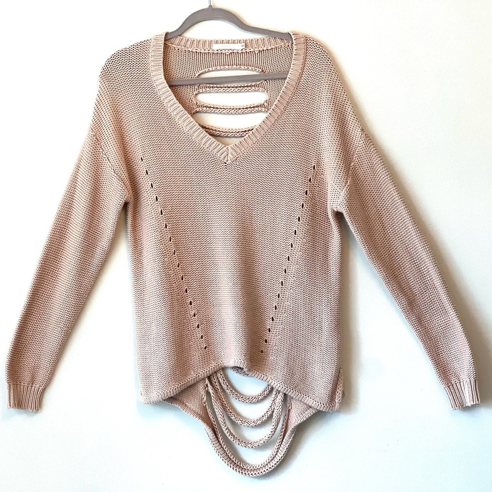 LF MILLAU PINK KNIT OVERSIZED SWEATER